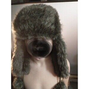 Faux Fur Trapper Hat with Pom Poms